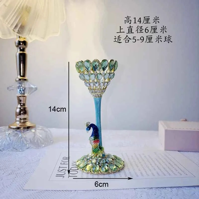 Footed Metal Crystal Ball Display Stand