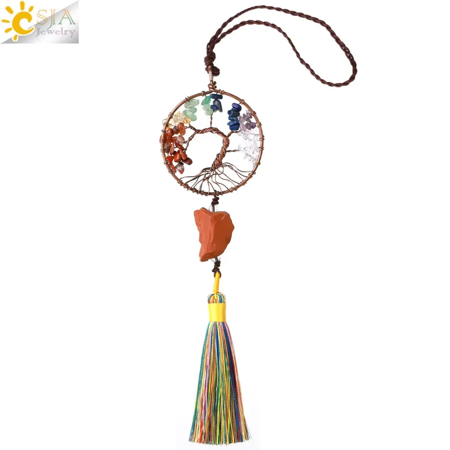 Tree of Life Crystal Hanging Ornament