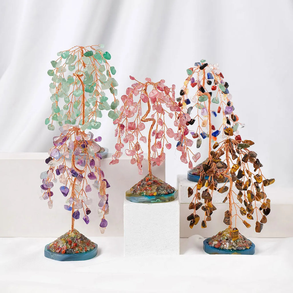 Weeping Willow Crystal Money Tree – Choose Your Stone