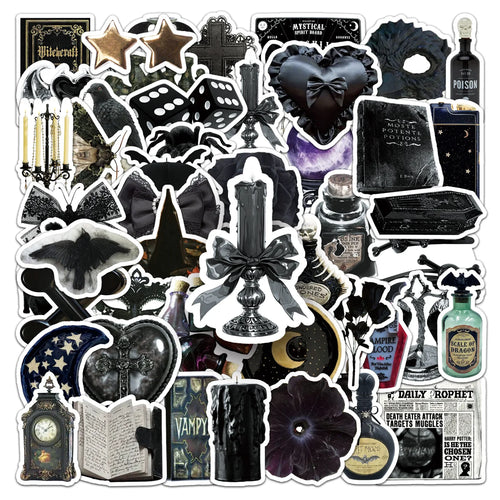 Gothic Witch Sticker Pack - 50 Pieces