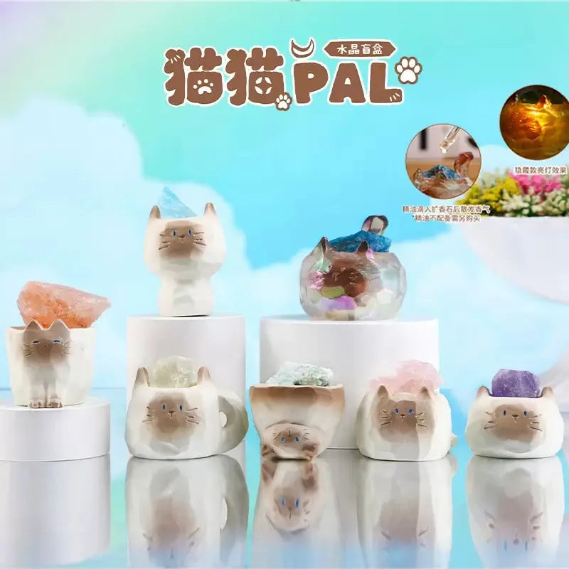 Lucky Cat Crystal Reveal Essential Oil Diffuser