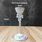 Decorative Metal Crystal Sphere Stand – Floral Styles