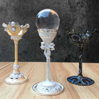 Decorative Metal Crystal Sphere Stand – Floral Styles