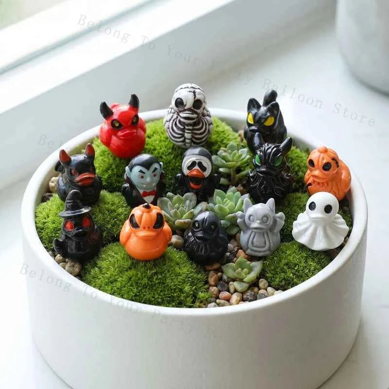 Mini Halloween Resin Figurine Set