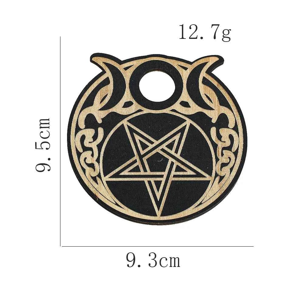 Triple Moon Pentagram Crystal Ball Display Stand