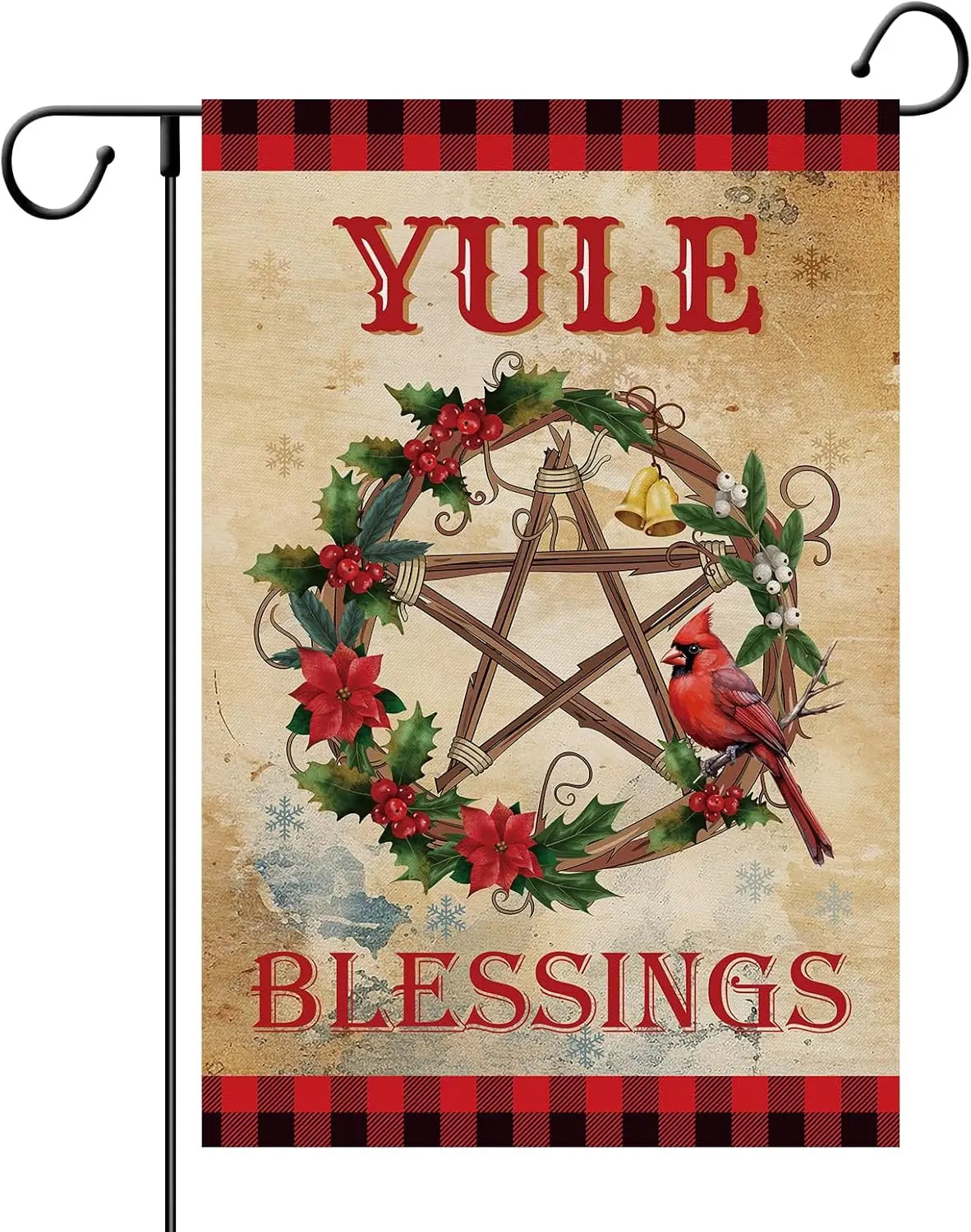 Yule Blessing Garden Flag