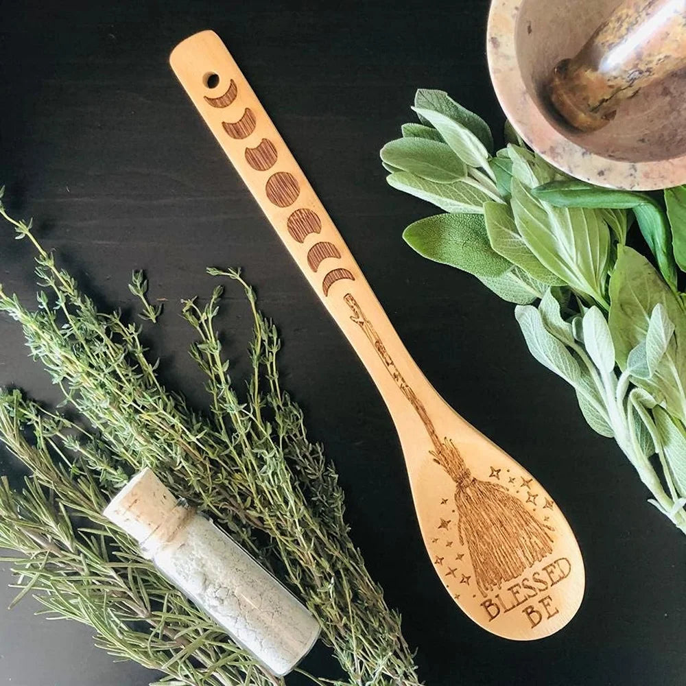 Witchy Yule Wooden Spoon - The Elemental Path