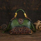 Vintage Floral Embossed Backpack – product view 3