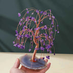 Crystal Gem Tree on Agate Slice Base
