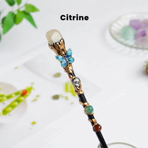 1PC Amethyst Rolling Stone Magic Scepter Natural Stones Fairy Lucky