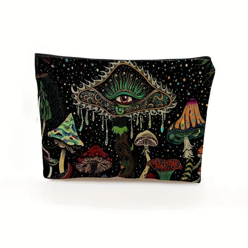 Mystical Mushroom Makeup Bag