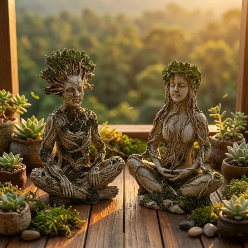 Tree Spirit Meditation Statue – Choose Male or Female