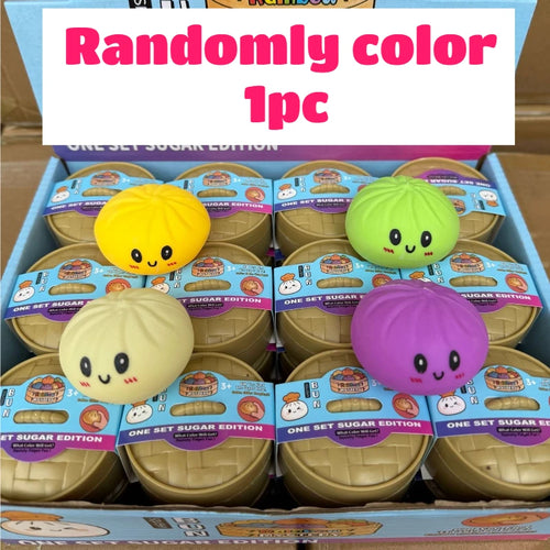 Mystery Dumpling Squishy Stress Toy in Steamer Basket