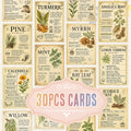 Vintage Herbal Grimoire Cards – 30-Piece Set