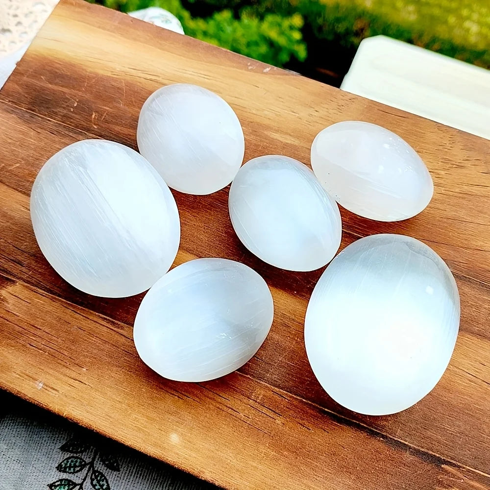 Elevate Your Serenity with Our Selenite Palm Stone
