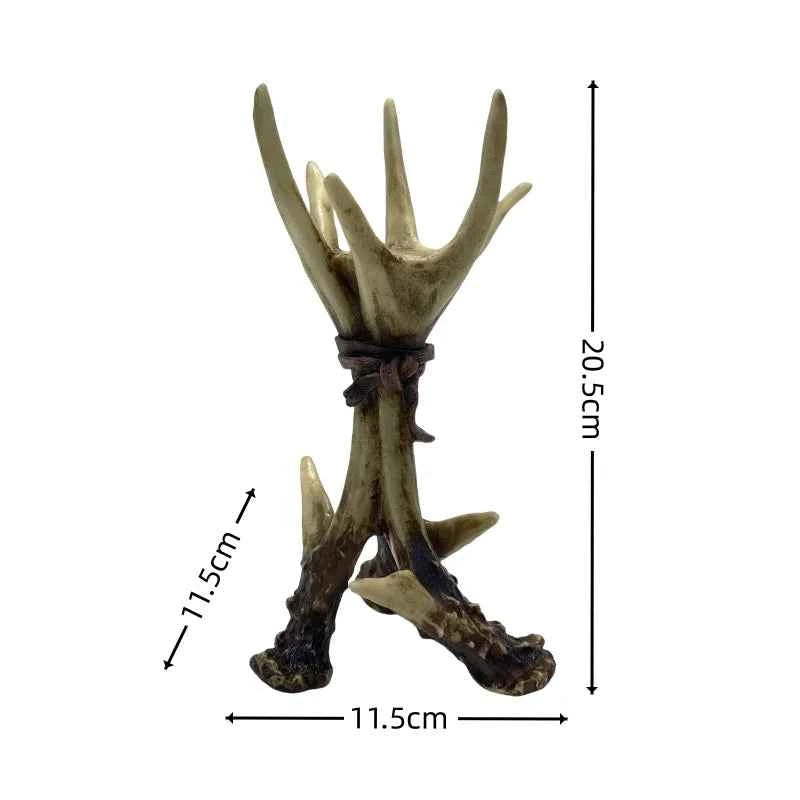 Resin Deer Antler Candle Holder