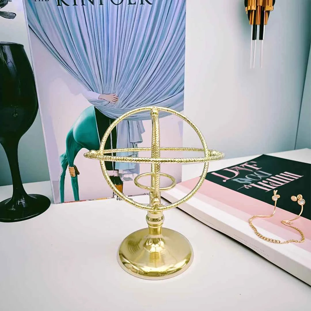 Celestial Metal Crystal Sphere Display Stand
