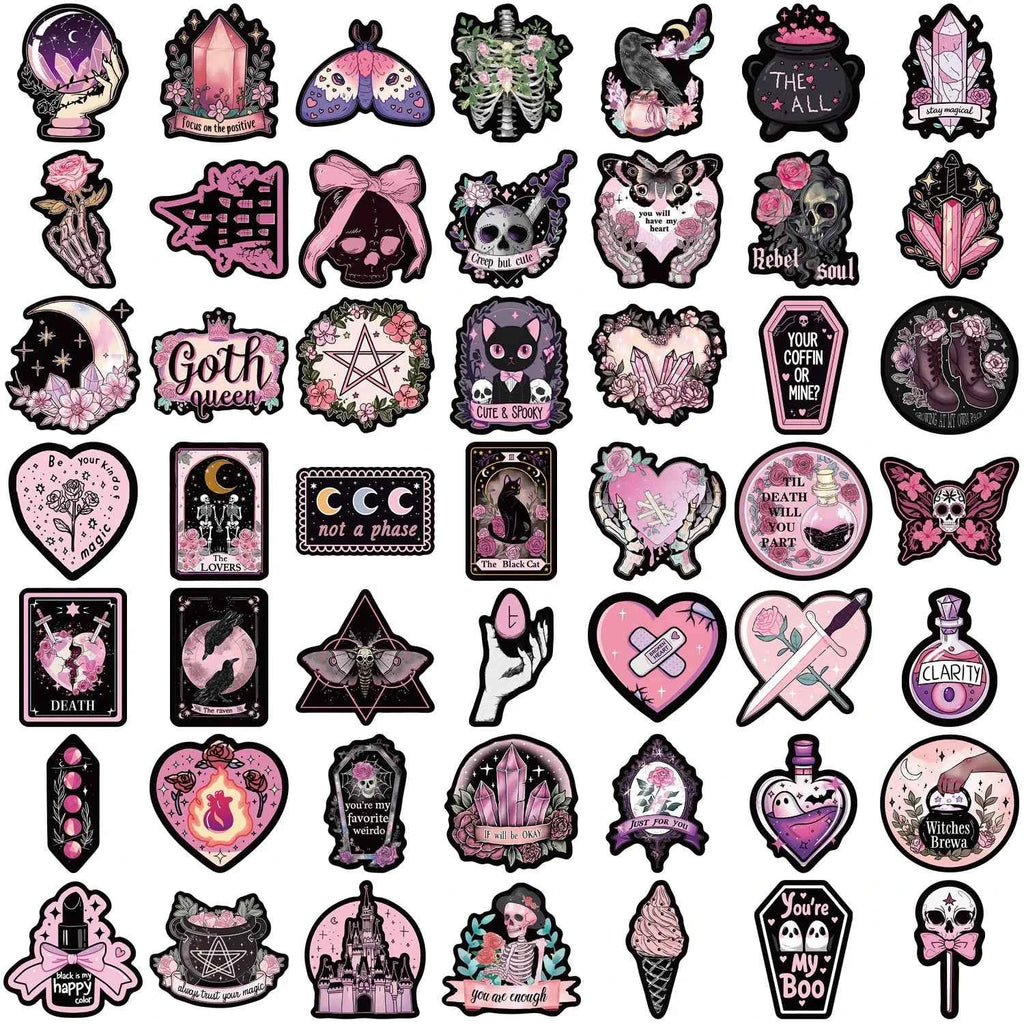 Witchy Moon Sticker Pack – 50 Pieces