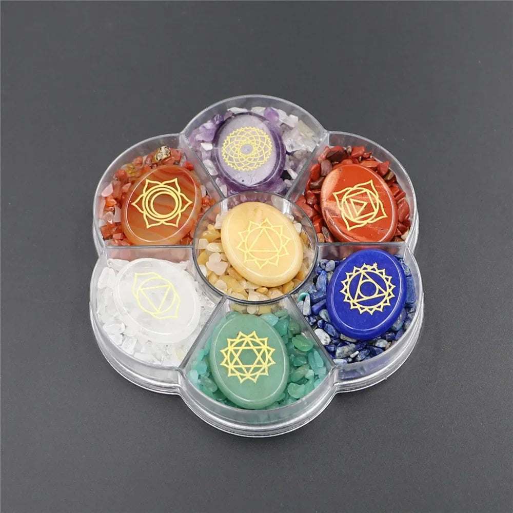 7 Chakra Crystal Meditation Stone Set
