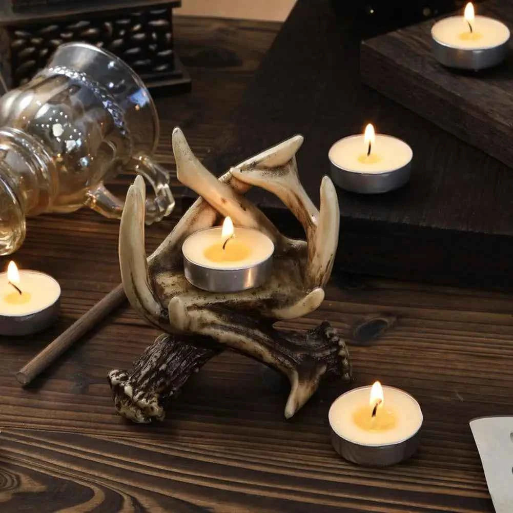 Vintage Deer Antler Candle Holder