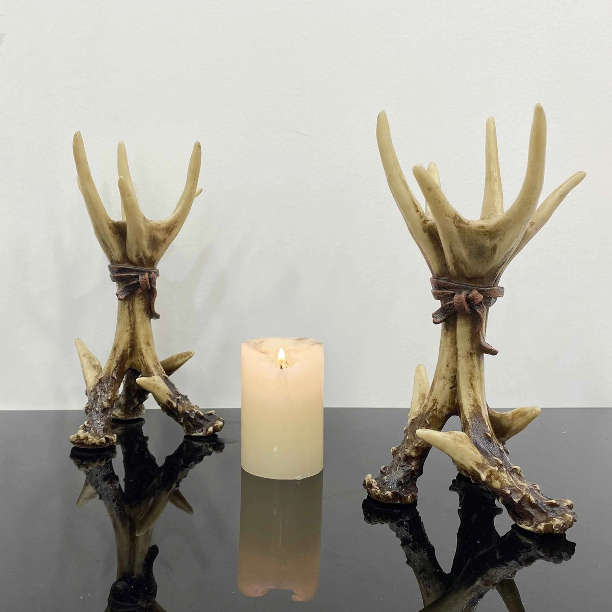 Resin Deer Antler Candle Holder