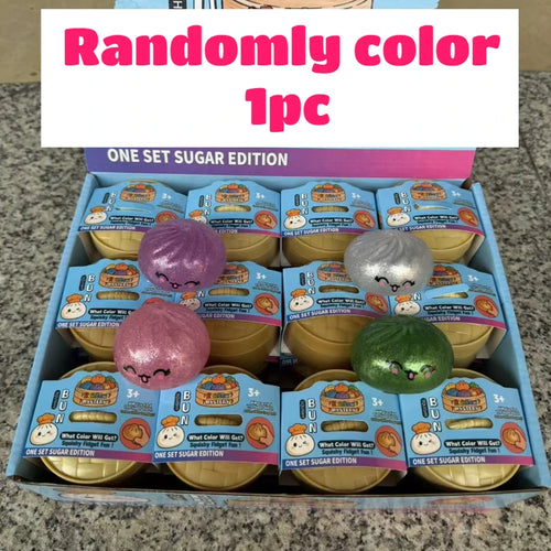 Mystery Dumpling Squishy Stress Toy in Steamer Basket