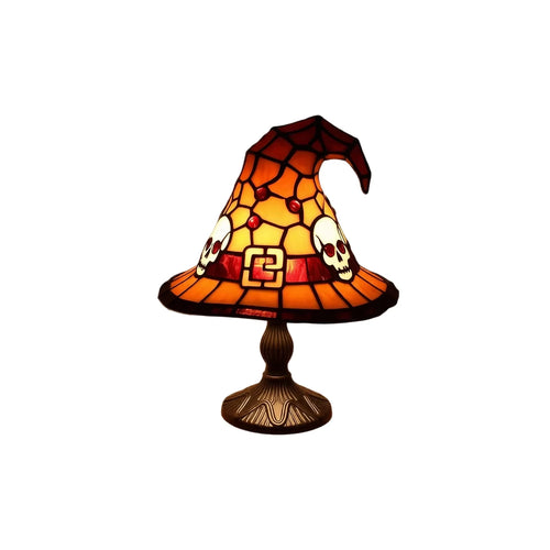 Stained-Glass-Style Witch Hat Lamp