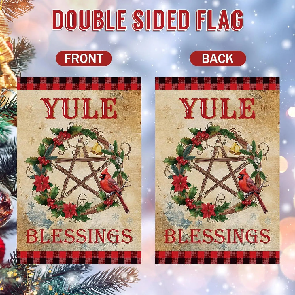 Yule Blessing Garden Flag - The Elemental Path