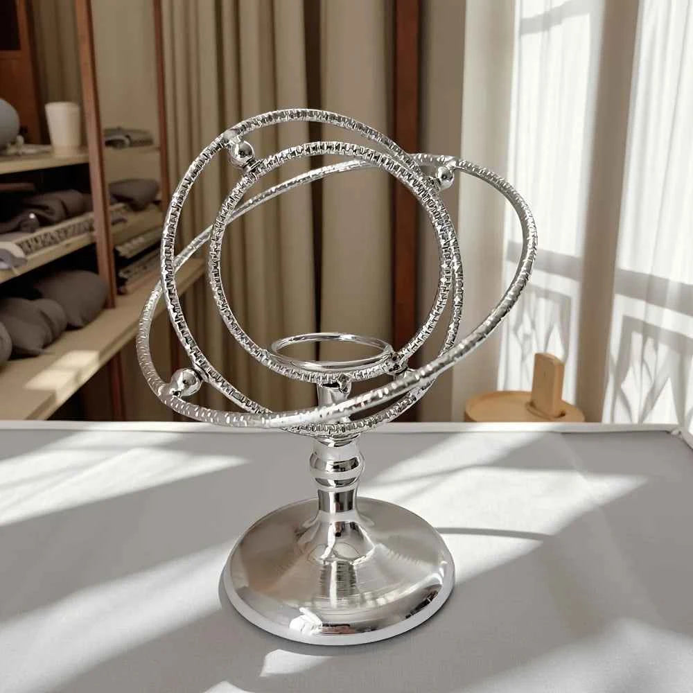 Celestial Metal Crystal Sphere Display Stand