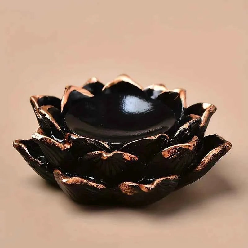 Lotus Flower Resin Crystal Ball Stand