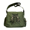 Vintage Gothic Canvas Crossbody Bag