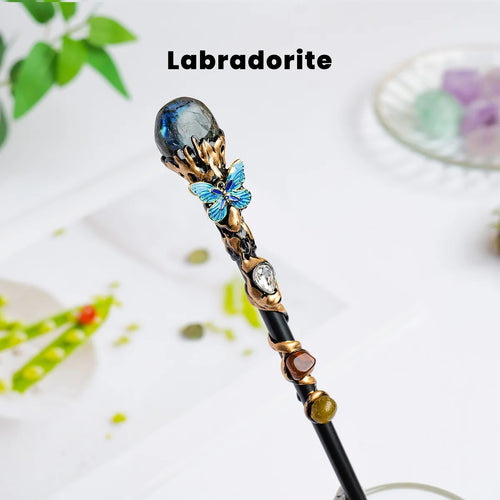 1PC Amethyst Rolling Stone Magic Scepter Natural Stones Fairy Lucky