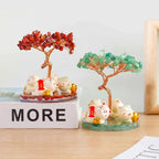 Maneki Neko Crystal Money Tree – Lucky Cat Prosperity Decor