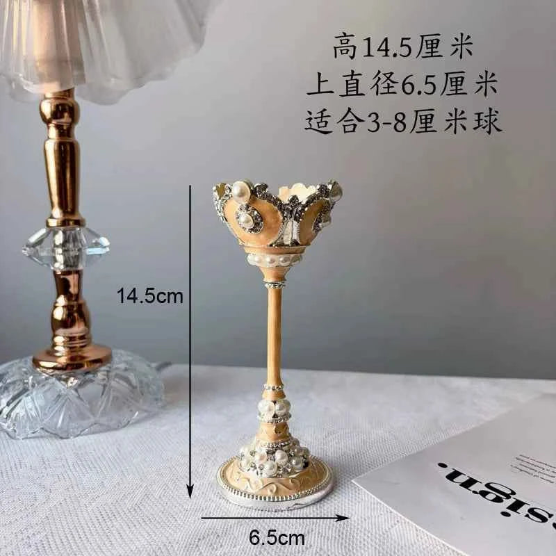 Footed Metal Crystal Ball Display Stand
