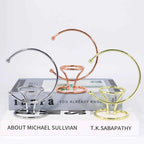 Crescent Metal Crystal Sphere Stand
