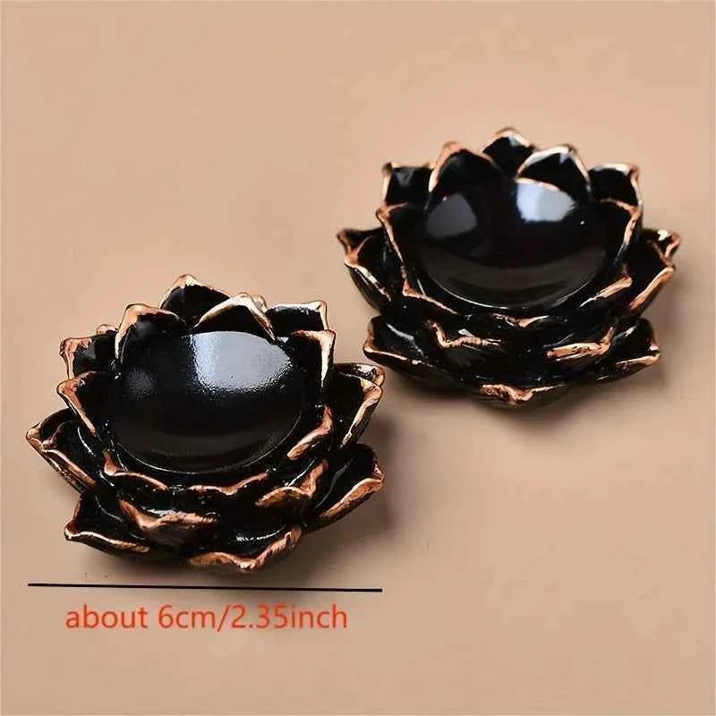 Lotus Flower Resin Crystal Ball Stand