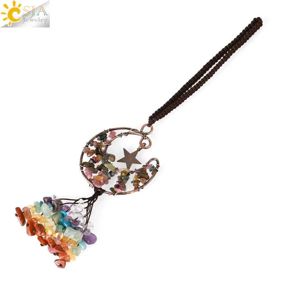 Tree of Life Crystal Keychain – Choose Your Stone