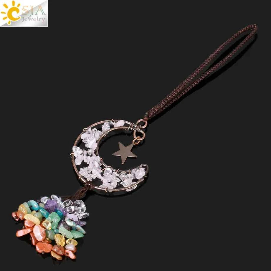 Tree of Life Crystal Keychain – Choose Your Stone