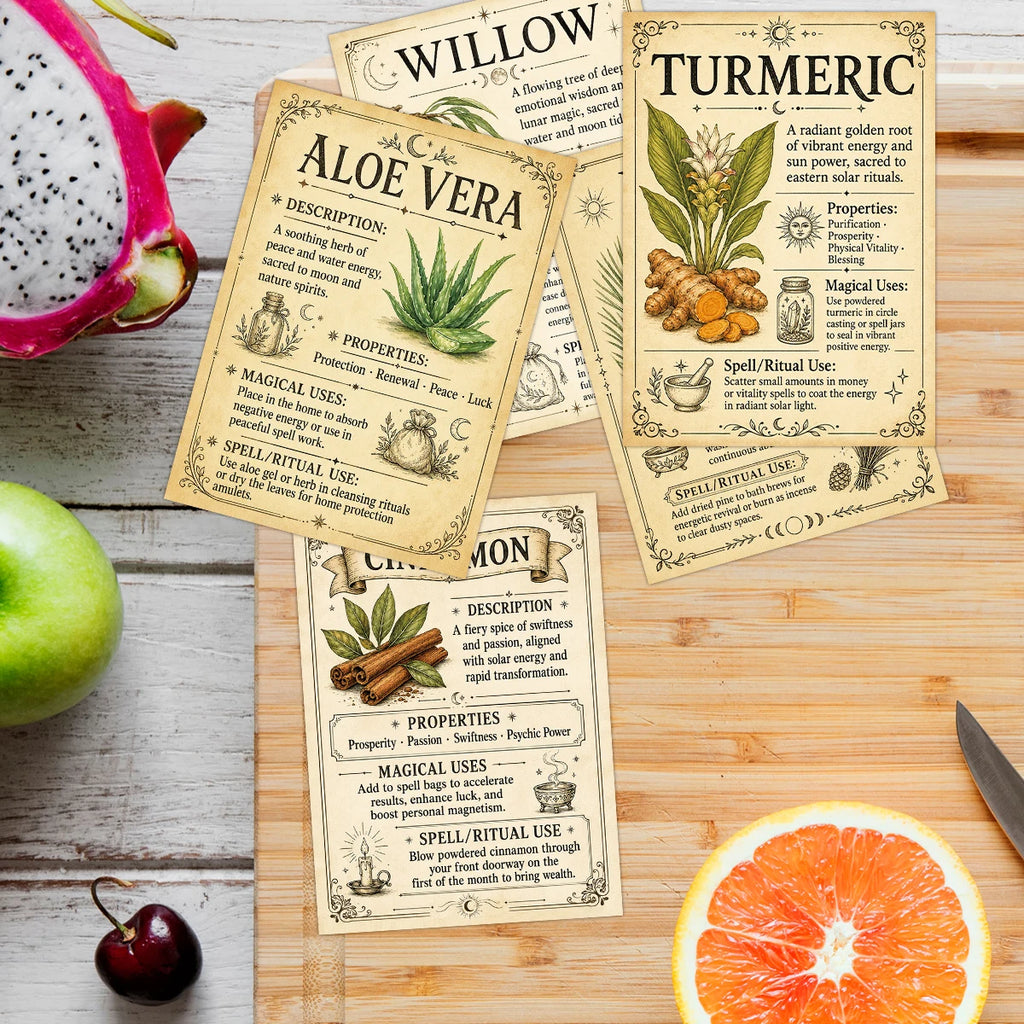 Vintage Herbal Grimoire Cards – 30-Piece Set – product view 2
