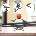 Arched Metal Crystal Sphere Display Stand