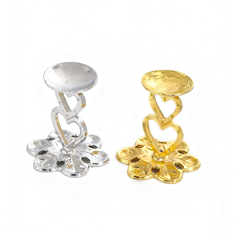 Decorative Metal Crystal Sphere Stands – Hearts, Crowns & Flowers