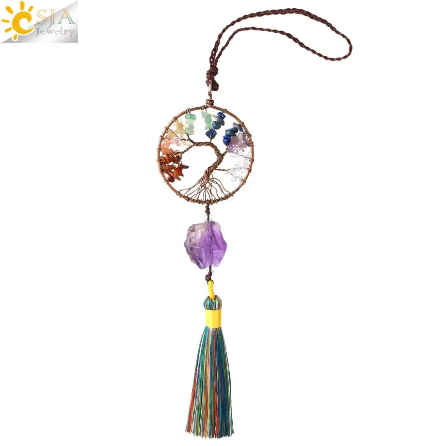 Tree of Life Crystal Hanging Ornament