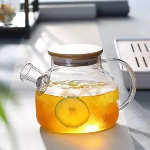 Glass Teapot with Bamboo Lid & Removable Infuser