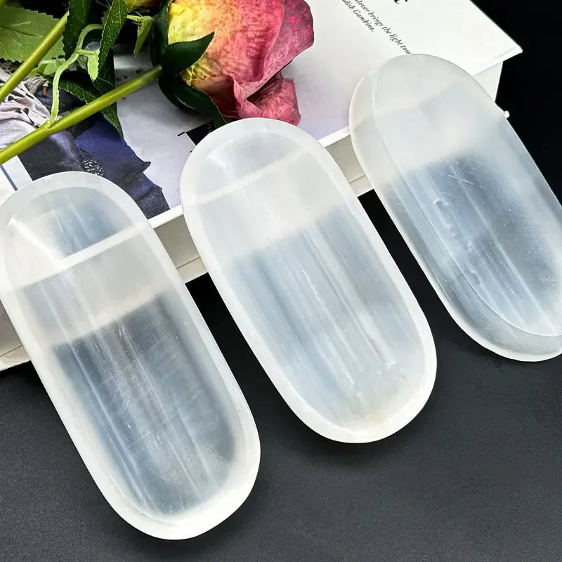 Natural Selenite Crystal Charging Bowl