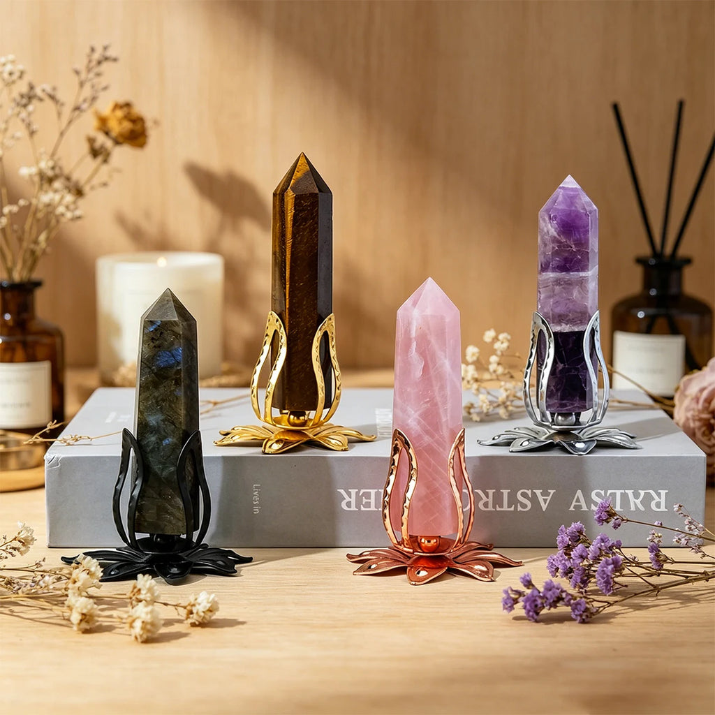 Crystal Flower Bud Sphere Stand