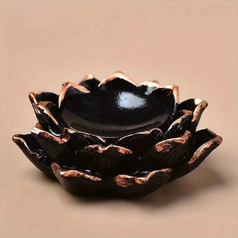Lotus Flower Resin Crystal Ball Stand