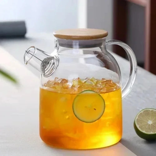 Glass Teapot with Bamboo Lid & Removable Infuser