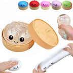 Mystery Dumpling Squishy Stress Toy in Steamer Basket