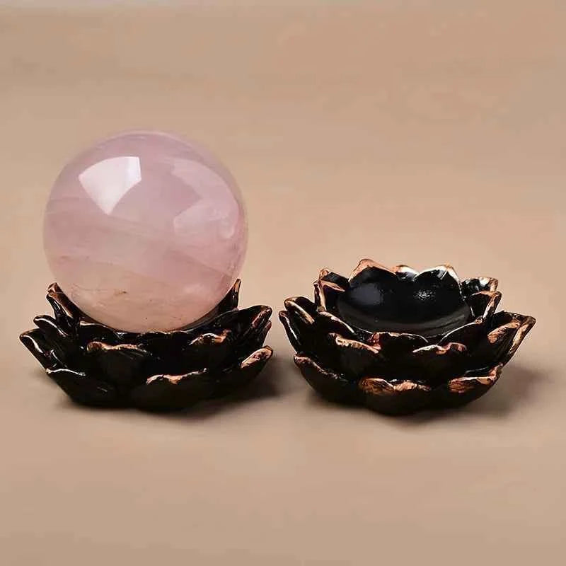 Lotus Flower Resin Crystal Ball Stand