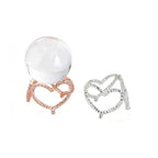 Decorative Metal Crystal Sphere Stands – Hearts, Crowns & Flowers